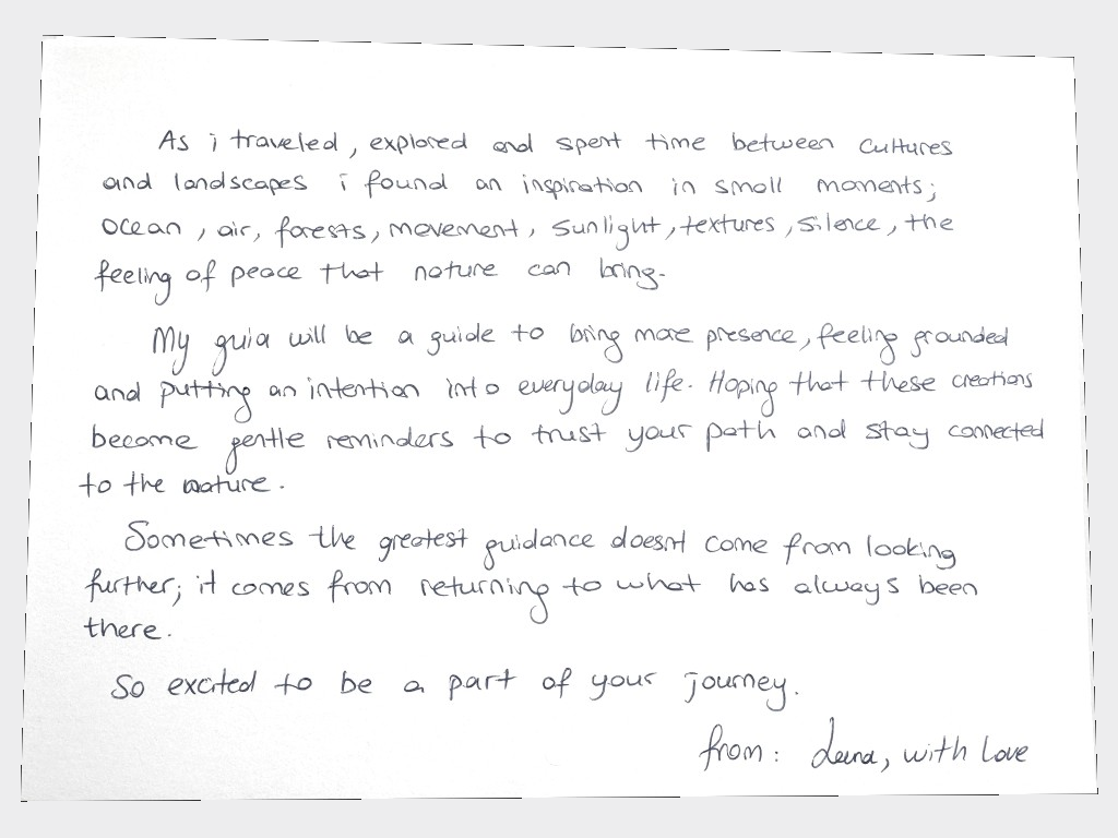 Handwritten letter from the founder